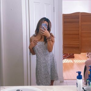 black and white dress